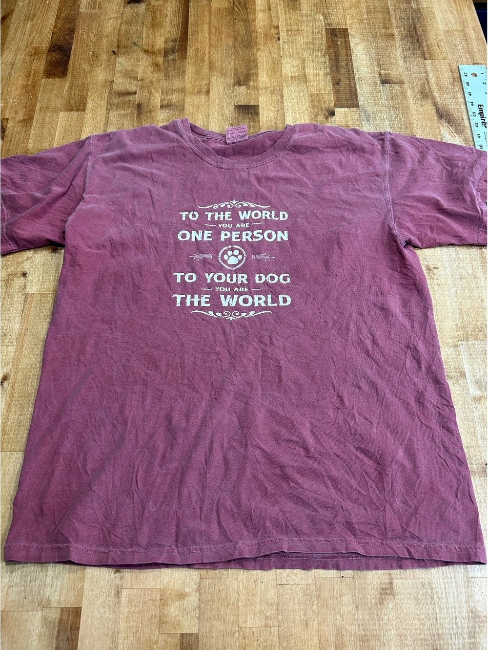 GoneFow Colors Maroon Graphic T-Shirt with Dog Quote